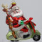 condecoro Weihnachtsmann mit Rentier Christbaumschmuck Roller Christbaumkugel
