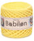 T-Shirt-Garn, Fettuccine-Spaghetti-Knäuel, zum Häkeln, Stricken, für Maskenbänder, Makramee, Bio-Baumwolle, Jerseygarn, 3–5 mm, gelb