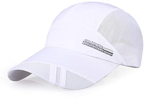 BEISIJIA Ultra Thin Quick Dry Sun UV Protection Baseball Cap Mesh Breathable Outdoor Sports Running Hat Unisex White