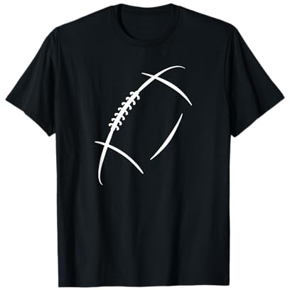 American Football Player And Fan Gear Co Unisex Adult Classic Fit Short Sleeve T-Shirt Black Small Football Silhouette