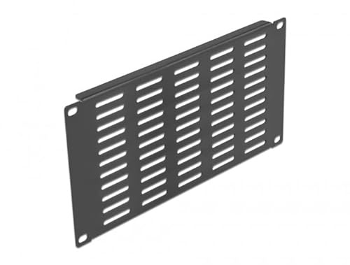 Delock 10″ Netzwerkschrank Panel mit Lüftungsschlitzen horizontal 3 HE schwarz
