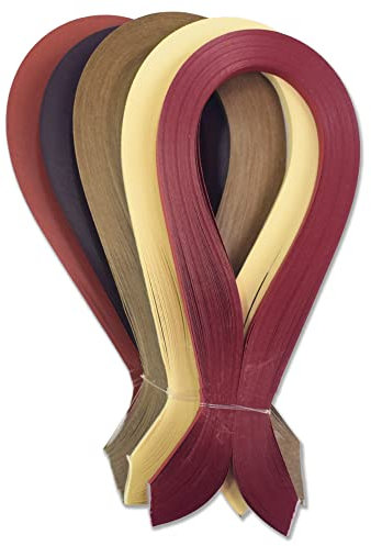 CrafTreat Braune Quilling-Papierstreifen für Bastelarbeiten – 500 Quilling-Streifen 5 mm – Papier-Quilling zum Dekorieren von Karten, Geschenktüten, Bilderrahmen und Scrapbooking
