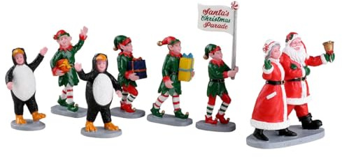 Lemax - Elf Parata di Babbo Natale, Set di 7
