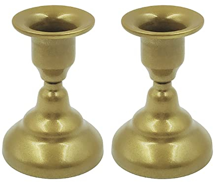 Geometrischer runder schmiedeeiserner Kerzenständer, dekorative Ornamente, kreatives Metall, Gold, schmiedeeiserner Kerzenständer, dekoratives Kerzenbrett Christbaumkerzen Echt (B, One Size)