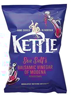 Kettle Sea Salt and Balsamic Vinegar of Modena Chips, 130 g