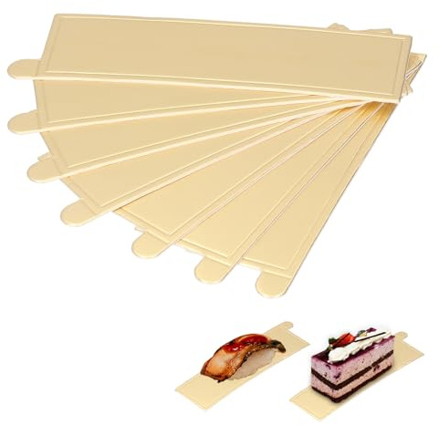 Vassoio Espositore per Dolci, Elegante Vassoio Dorato per Torte e Dessert con 100 Pezzi, Cartone Dorato per Catering, Panetterie Casalinghe e Eventi Speciali