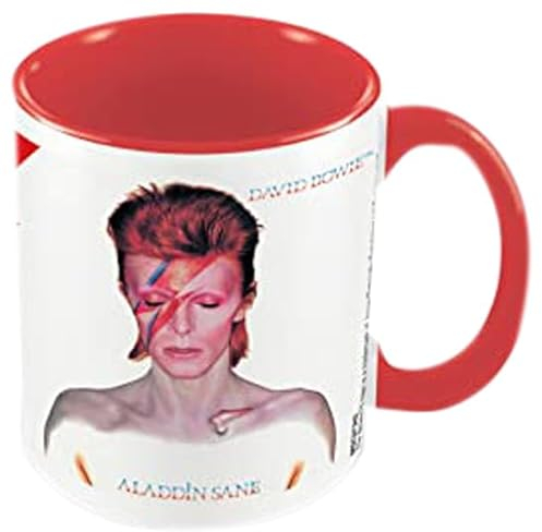 Pyramid International David Bowie-Tasse in Geschenkbox (rotes Aladdin Sane-Design), 325 ml, Keramiktasse – offizieller Merchandise-Artikel