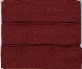 Baumwoll-Schrägbänder-Uni-ca. 20 mm Breite x 3 Meter Länge- in 28 Farben Einfassband gefalzt (Bordeaux)
