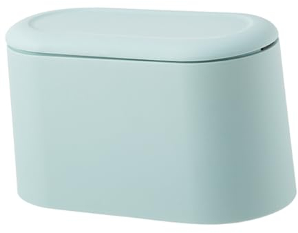 Abaodam Mini Desk Trash Can Home Office Bin Push-lid Bin Storage Box for Bedroom