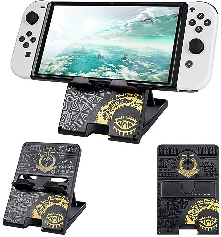 DLseego Support Compatible avec Switch/Switch OLED/Switch Lite,Pliable Support Switch Compact Design Réglable Support de Jeu pour Switch Console-Noir