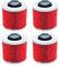 Filtro Olio moto for TDM900 TDM 900 XT660 Z XT 660 Z TENERE XVS650 XVS 650 V-STAR SILVERADO XVS 650 V-STAR CUSTOM (Color : 4pcs)