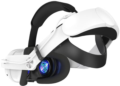 JHZWD Head Strap with Battery Pack for Meta/Oculus Quest 3, 10000mAh 18W Fast Charging Elite Replacement Enhanced Comfort and Play Time, Power Bank Headstrap VR Accessories 3