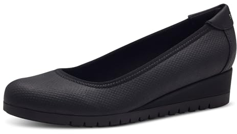 s.Oliver Damen Wedge Pumps mit Keilabsatz Elegant, Schwarz (Black), 39 EU