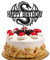 Dragon Happy Birthday Cake Topper, Dragon Knight Theme Birthday Cake Decor, Animated Film Themed Game Party Decoration Supplies Black Glitter
