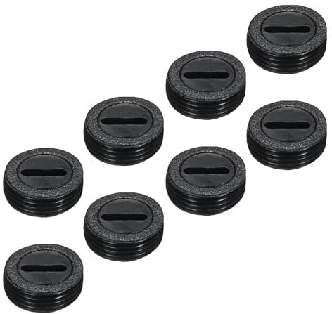 QUARKZMAN Tapa de Cubierta de Portaescobillas de Carbón para Motor Eléctrico Cubierta de Plástico Roscada Negra 14mm/0.55 Diámetro Exterior 5mm/0.2 Altura Paquete de 8