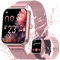 AIMIUVEI 2024 Smartwatch Damen mit Telefonfunktion, 1,83'' Fitnessuhr Damen mit 24H Herzfrequenz SpO2 Schlafmonitor Menstruationszyklus, IP68 Fitness Tracker Sportuhr Geschenke für iOS Android Rosa