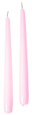 Cereria di Giorgio Risthò Candele Coniche per Candeliere, Cera, Rosa Polvere, 2.2 x 25 cm
