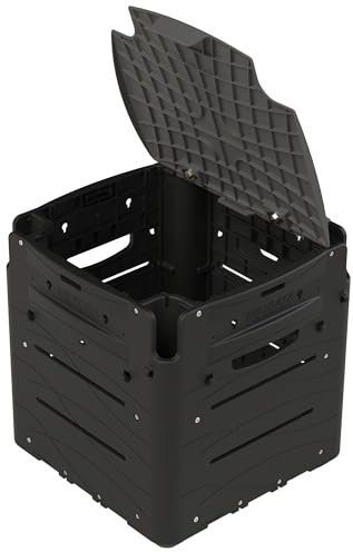 RAILBLAZA Gear Hub Kayak Fishing Crate - with 4 Internal Rod Holders, Storage for 8 TackleBoxes, Premium Kayak Crate with Rod Holders and Lid