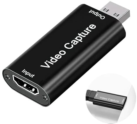4K HDMI to USB Video Capture Card, 2.0 Audio Video Recording Card 1080P Output Record Audio Grabber for Live Streaming Conferencing Gaming on Switch PS4 PS5 Xbox OBS PC Windows Mac OS