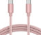 KP TECHNOLOGY Charging Cable For iPhone 16 / iPhone 16 Plus/iPhone 16 Pro/iPhone 16 Pro Max - Nylon Braided Charging Cable, USB C to USB C Charger Cable (ROSE GOLD, 1M)