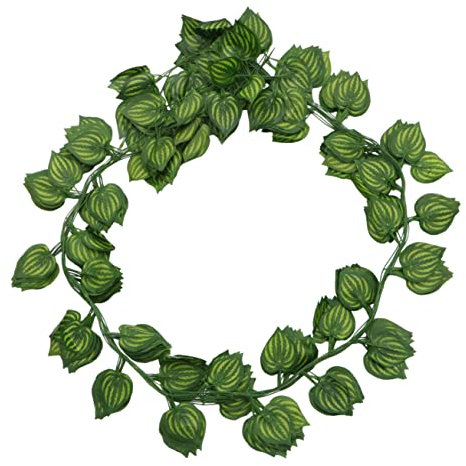 FUNOMOCYA Künstliche Grüne Deko Blätter Rattan Simulationspflanze Blattdekor Hängendes Rattandekor Künstliches Blattdekor