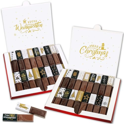 BOOMTOP 44 Aufkleber für Merci Schokolade Weihnachten Schokolade Banderole Sticker für 2x Merci Schokoladen zum Beschriften Selbstklebend Aufkleber Frohe Weihnachten Danke Geschenke