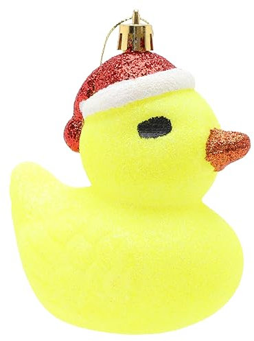 Christmas Concepts® 1 x 110mm (4.3) Glittery Festive Duck Bauble - Christmas Tree Decorations (Yellow)