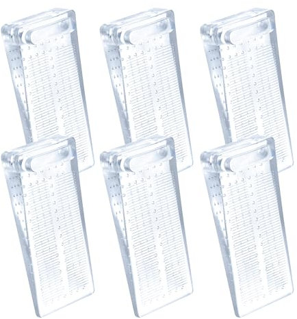 Arrêts de Portes 6pcs Antidérapante Cale Porte au Sol avec Hauteur Réglable cale porte caoutchouc souple Cale Porte de PVC Bloque Porte Sol Pour Tapis, Béton, parquets