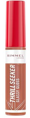 Rimmel Thrill Seeker Glassy Gloss, 650 Sweet Frosting, Gloss, Idratante, Labbra dall’aspetto sano, Maxi applicatore, Applicazione omogenea, Formula vegana, 10 ml