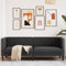 Willood Chesterfield-Sofa 3-Sitzer Schwarz Kunstleder