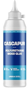 Cascapur Fast Cure D4 Waterproof PU Adhesive Glue, Bonds in 10 Minutes, Gap Filling, Bonds Tropical Hardwood, Modified Timber, Joinery, and Marine Applications – 500ml.
