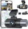 GKU 4K 3 Channel Dash Cam,4K+1080P+1080P Dash Cam Front and Rear and Inside,5G WiFi DashCam,Built-in GPS,170° Wide Angle DashCam,24H Parking Mode,64GB Card,3-Inch Screen,Max 512GB.