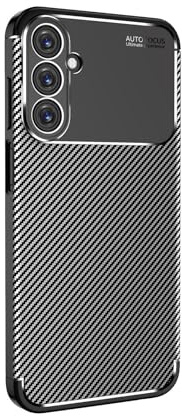 LBH Handyhülle Carbon Look für Samsung Galaxy A16 / A16 5G Schutzhülle Karbon Handy Case Slim Cover Bumper Schutz Hülle Kratzfest Stoßfest rutschfest FusionGuard Pro Schwarz