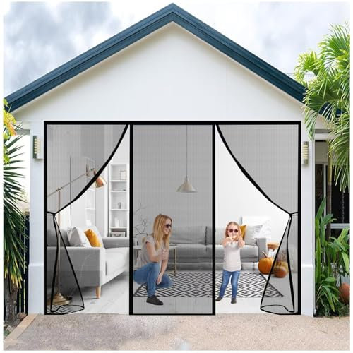 nero Zanzariera Finestra Magnetica W240xH240cm Zanzariere su Misura con Calamita Moschiera Magnetica Anti-Zanzare per Balconi,Portefinestre