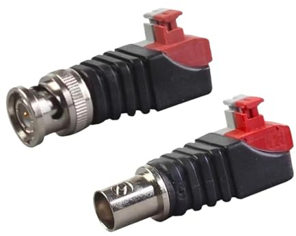 GHZHANG 10PCS Key Solderless Pressing Wire Q9 Video Connector for Network Cable BNC Male Female Video Signal Wiring Joint(Male Female 5each)