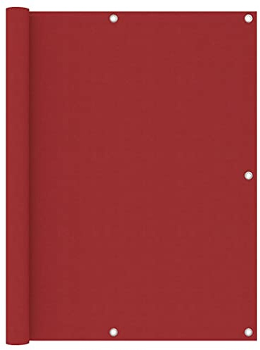 Myheimly Balkon Sichtschutz, Balkonbespannung mit Ösen Seil, Wasserfeste Balkonabdeckung, Balkonverkleidung für Balkon Terrasse,Rot,120 x 300 cm