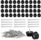 Clou Membrane Fondation 100pcs Clous Protection Soubassement Clou Beton pour Membrane de Fondation et Soubassement 30 mm (100, Longueur du Clou: 30mm)
