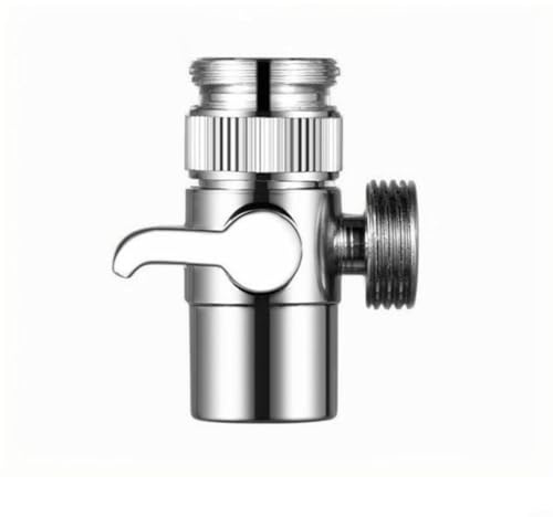 Aetluxery Wasserhahn-Verteiler mit Zwei-Wege-Durchfluss, für Waschmaschinen-Brauseschlauch, 4/6 Zoll Doppelauslassadapter mit Dichtungsset, für Badezimmermöbel-Sets (C)