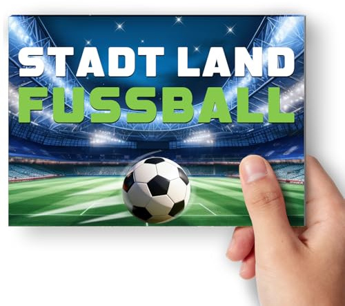 Stadt Land Fussball Spiele, Kleine Fussball Geschenke Junge ab 9 10 11 12 13 14 Jahre, Deutschland Fanartikel Geschenkideen Kartenspiel, Spiel des Jahres 2026 WM, Coole Sachen Fußball Geschenke