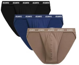 ATLANTIC UNDERWEAR 3er / 6er Pack Herren Tanga Slips | Modern geschnittene Herren Unterhosen aus weicher, atmungsaktiver Baumwolle, Perfekter Sitz