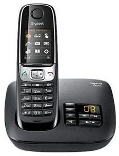 Gigaset C620A Cordless mit 1,8 Telefonbuch 250 Namen Display und Anrufbeantworter, Baby-Monitor Funktion – Schwarz