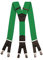 Olata 6 Clip Herren Hosenträger/extra breite Y-Hosenträger – 5 cm. Grün