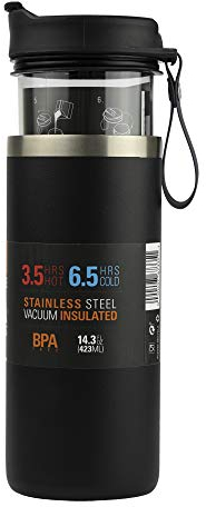 GSI Outdoors Glacier SS Commuter Javapress Thermoskanne für Erwachsene, Unisex, 67335, Schwarz (Black), Einheitsgröße