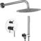 GAPPO Regenduschsystem, poliertes Chrom, Wandmontage, Hochdruck-Regendusche, Wasserhahn und Kopf-Kombi-Set mit handlichem Grobdruckausgleichsventil im Lieferumfang enthalten