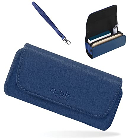 CABLE TECHNOLOGIES Hochwertige Schutzhülle aus Kunstleder, kompatibel mit IQOS 3/3 Duo/2.4/2.4 Plus, Etui aus Leinwand und PU-Leder, Organizer, Cover/Handtasche, Zubehör, weiß, Iqos Hülle