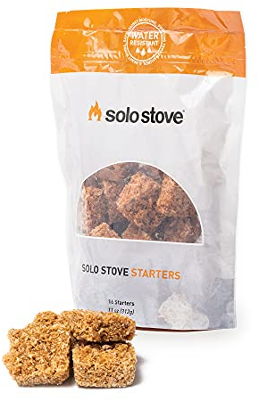 Solo Stove Starters | Grillanzünder für Feuerstellen, Pizzaofen, Grill, Kamin, Lagerfeuer, Camping, Anzündhilfe für Holzkohle, Perfekter Kamin-Anzünder für die perfekte Flamme, 16 Stück