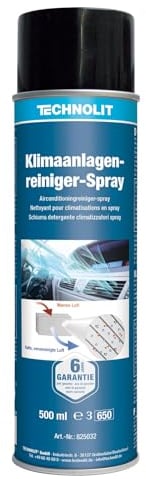 TECHNOLIT Klimaanlagenreiniger-Spray 500 ml, Schaumreiniger, Langzeitwirkung, Geruchsentferner, frische Duftnote
