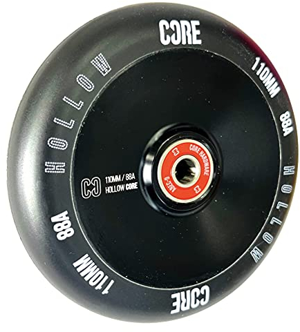 Scooters Core V2 Hollowcore Stunt-Scooter Wheel 110mm Tret Roller Ersatz Rolle + Fantic26 Sticker (V2 Schwarz/Pu Schwarz)