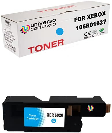 Universo Cartuccia® Toner kompatibel für Xerox Phaser 6020 6022 WorkCentre 6025 6027 6028 Drucker, hohe Ergiebigkeit 2000 & 1000 Seiten (CYAN)