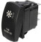 Interruptor de anulación del ventilador,Interruptor de ventilador de barcos de 5 pines Panel de interruptor basculante de ventilador LED Interruptor de palanca 12-24V para Camión Coche Barco marino
